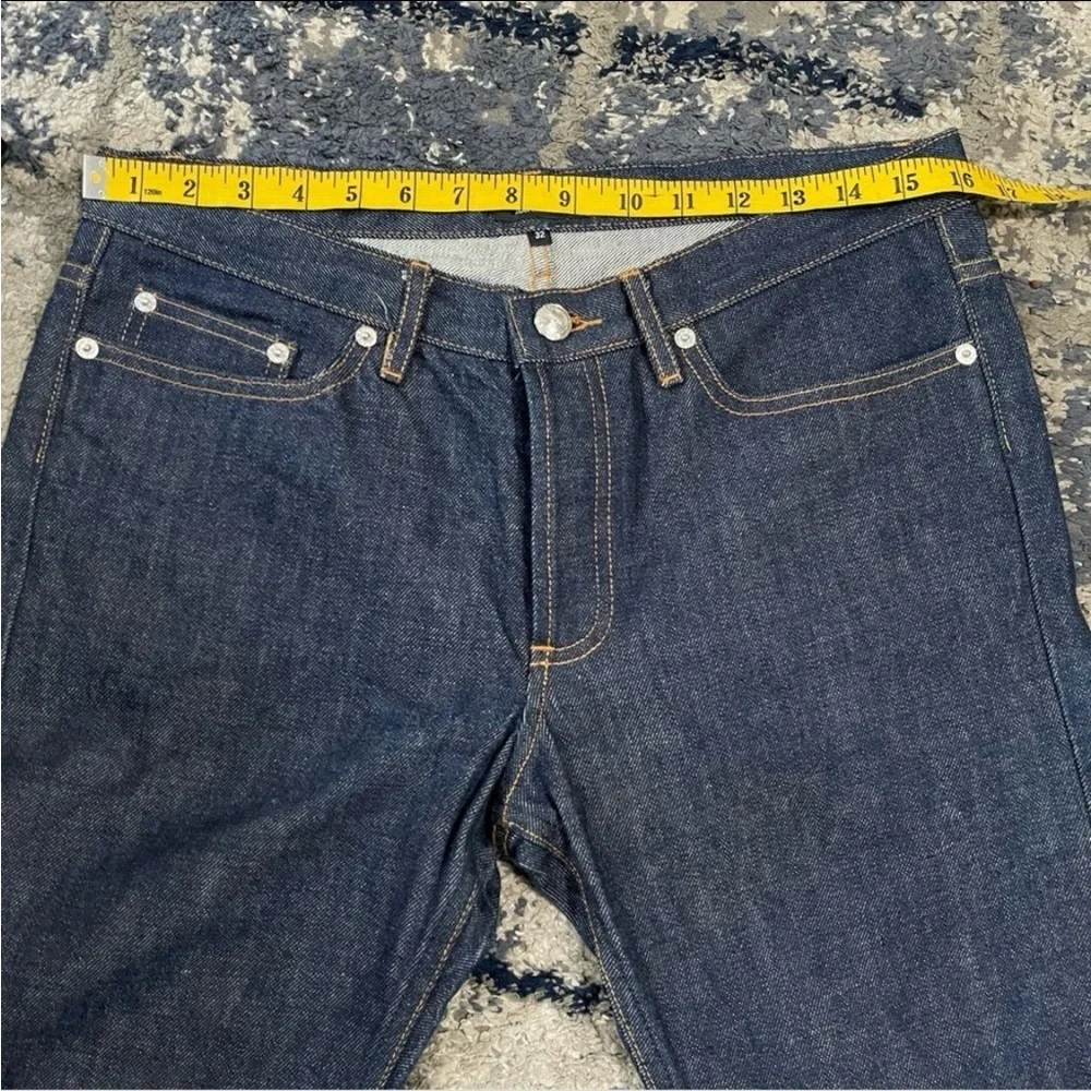 NWOT A.P.C New Cure H Dark‎ Denim Rigid Jeans Size 32X34